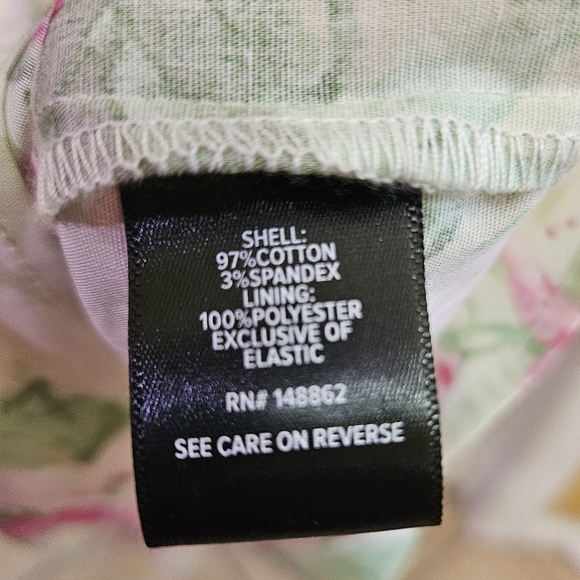 TORRID Pink/Green MultiColor Floral Ruffle Strap Sundress,Size 0 (Large 12) - Picture 14 of 16